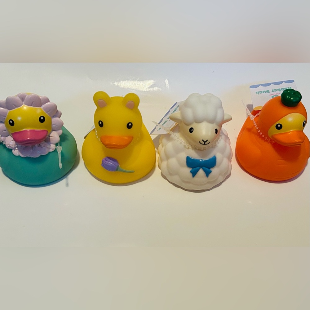 NEW!! Bullseye Playground Easter/Spring Rubber Duck Set-Includes 4 Ducks (NWT) - Picture 10 of 10